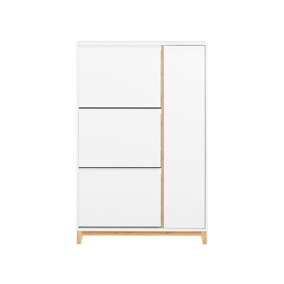 SoBuy Shoe Cabinet 3 Drawers 80cm White