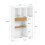 SoBuy Βιβλιοθήκη STR11-WN Λευκό-Φυσικό 72x30x110 εκ. με Συρτάρια 2