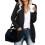 (S, Black) Open Front Button Down Cardigan Sweater With Pockets In Mid-length Solid Color Sweater 1