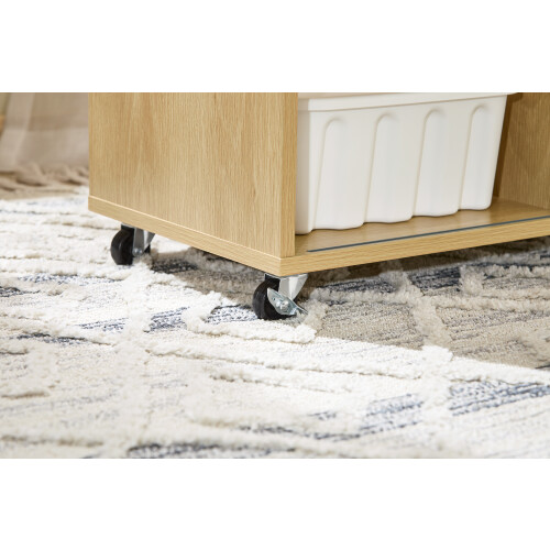 SoBuy Mobile Storage Cabinet, Natural Side Table 2