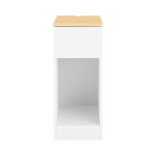 SoBuy Criado-Mudo, Conjunto 2 Mesas Cabeceira Branco FBT111-II-WN