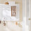 SoBuy Wall Coat Rack with Shelf & Hooks – White 3