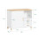 SoBuy Λευκό Ερμάριο Γραφείου 90x45x75cm με Συρτάρες 3