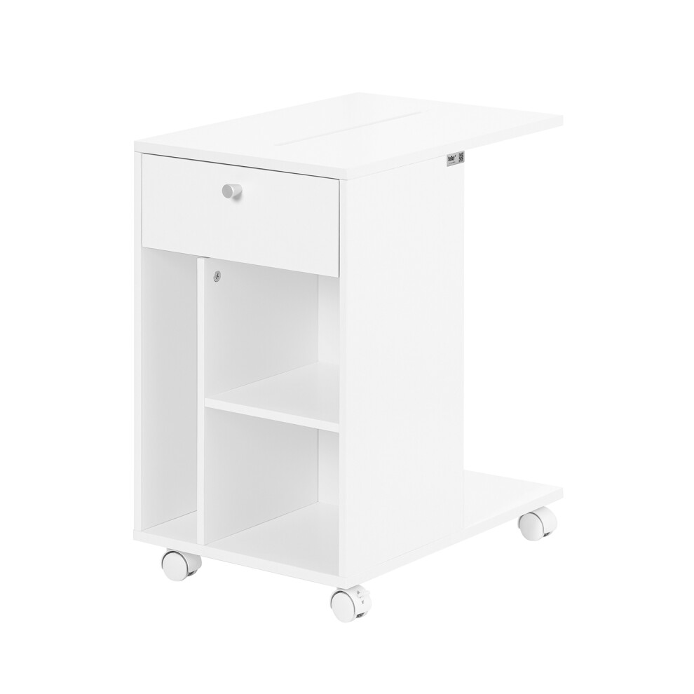 SoBuy Coffee Table C-Shape Tablet Rail White