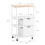 SoBuy Carrello Cucina con 2 Cassetti e 3 Ripiani 3