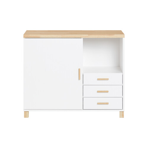 SoBuy Λευκό Ερμάριο Γραφείου 90x45x75cm με Συρτάρες