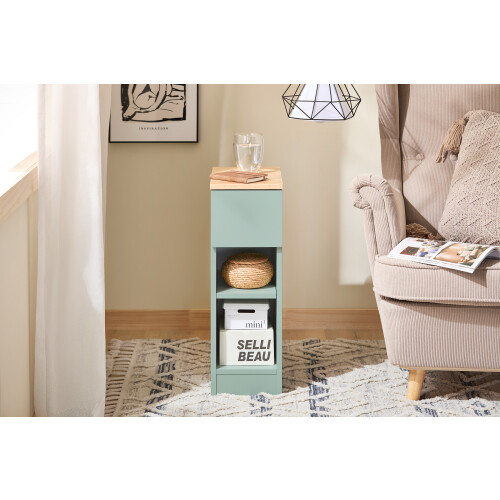 SoBuy Green Bedside Table with Drawer & Shelf 1