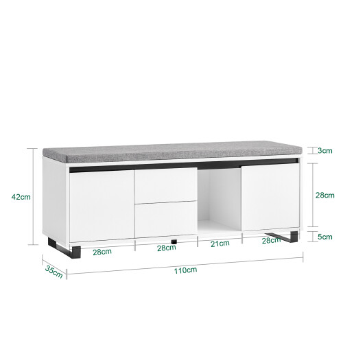 SoBuy Hallway Storage Bench Shoe Bench Shoe Cab... 2