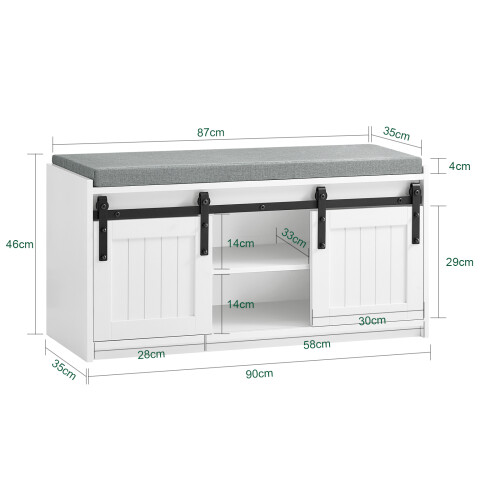 SoBuy Hallway Shoe Rack with 2 Sliding Doors an... 2
