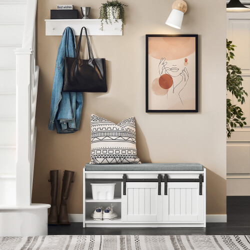 SoBuy Hallway Shoe Rack with 2 Sliding Doors an... 1