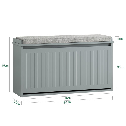 SoBuy Shoe Storage Bench with Cushion - Shoe Ra... 2
