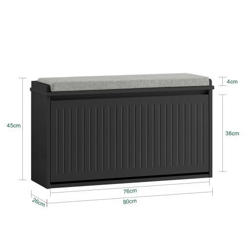 SoBuy Shoe Storage Bench with Cushion - Shoe Ra... 2