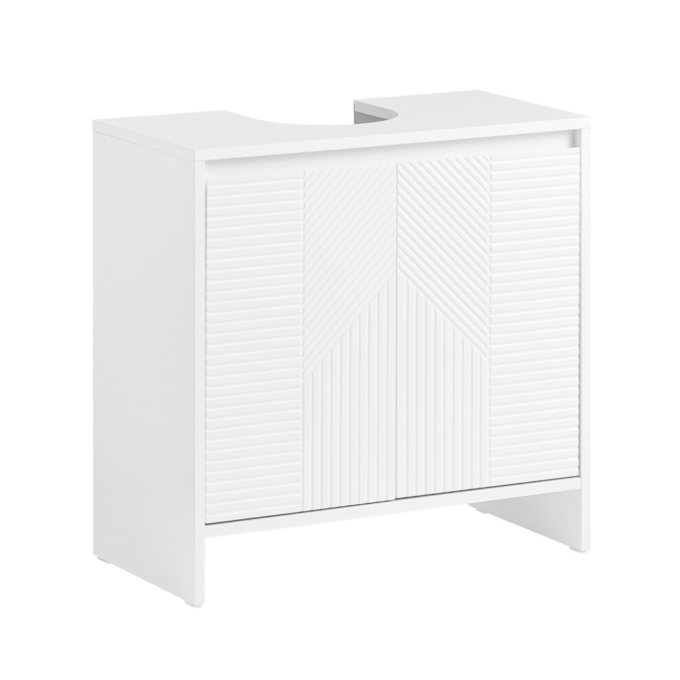 SoBuy Meuble Sous Lavabo Blanc 2 Portes avec Étagère