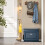 SoBuy Blue Shoe Bench with Cushion, 150kg 7