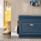 SoBuy Blue Shoe Bench with Cushion, 150kg 11