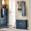 SoBuy Blue Shoe Bench with Cushion, 150kg 10