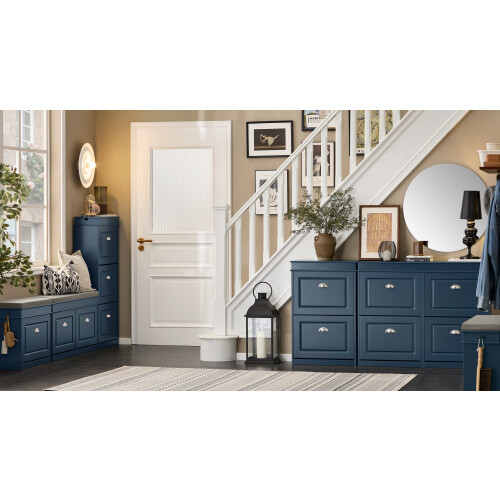 SoBuy Blue Shoe Bench with Cushion, 150kg 1