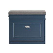 SoBuy Blue Shoe Bench with Storage & Cushion