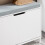 SoBuy Shoe Bench Flip-Drawer 60cm White 4