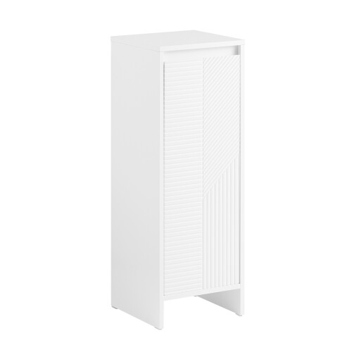 SoBuy White Laundry Storage Cabinet with Basket