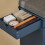 SoBuy Blue Shoe Bench with Seat & Storage 7