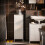 SoBuy White Laundry Storage Cabinet with Basket 9