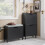 SoBuy Shoe Bench Flip-Drawer 60cm Black 2