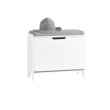 SoBuy Shoe Bench Flip-Drawer 60cm White