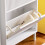 SoBuy Meuble Chaussures 2 Abattants Blanc 7