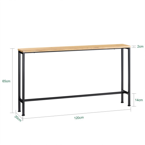 SoBuy Μαύρη Κονσόλα FSB19-E 120x65x20 cm 2