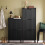 SoBuy Ντουλάπι Παπουτσιών 3 Ραφιών Μαύρο 50x19x130cm 9