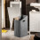 SoBuy White Laundry Storage Cabinet with Basket 4
