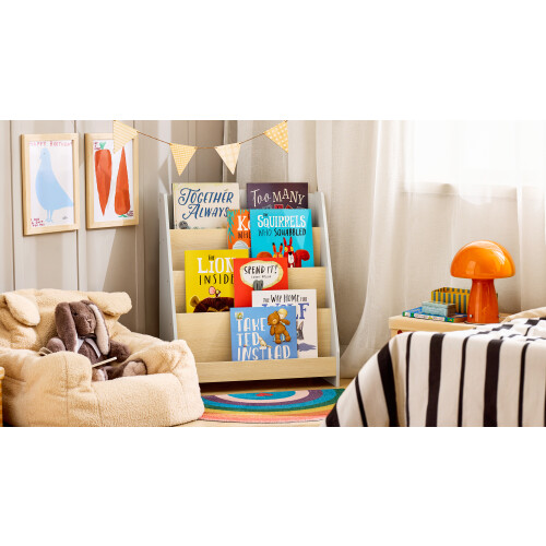 SoBuy Kids Bookcase 4-Tier Grey 61x30x70cm 1