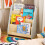 SoBuy Kids Bookcase 4-Tier Grey 61x30x70cm 11