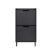 SoBuy Meuble Chaussures 2 Abattants Noir