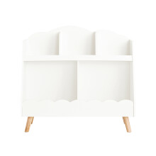 SoBuy Librería Infantil con 3 Estanterías y 2 Compartimentos, Blanco