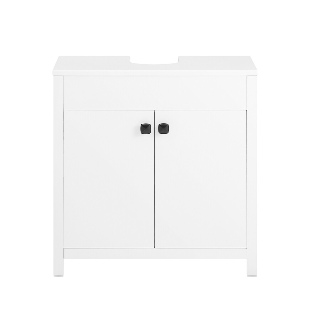 SoBuy Meuble sous-Lavabo 2 Portes avec Étagère Réglable