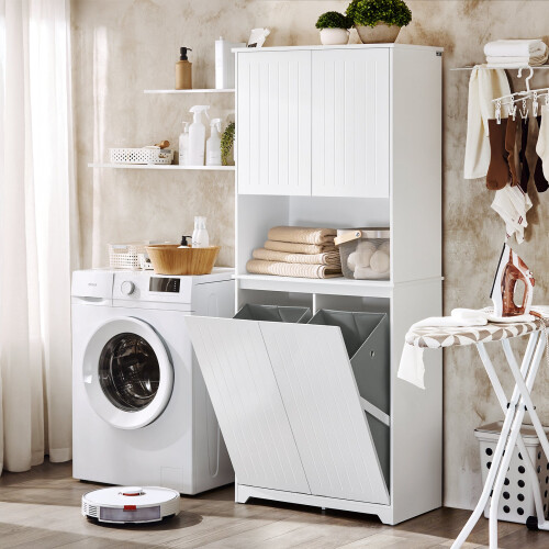 SoBuy ντουλαπάκι μπάνιου πάνω από πλυντήριο 70x37x170cm 1
