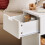 SoBuy White Mobile Storage Cabinet with Wheels 8