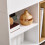 SoBuy White Mobile Storage Cabinet with Wheels 6
