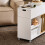 SoBuy White Mobile Storage Cabinet with Wheels 15