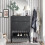 SoBuy Shoe Cabinet Storage Black 80x25x108cm 13