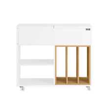 Dulap mobil SoBuy cu roti, 70x30x61 cm, FBT134-W