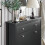 SoBuy Shoe Cabinet Storage Black 80x25x108cm 5