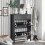 SoBuy Shoe Cabinet Storage Black 80x25x108cm 12