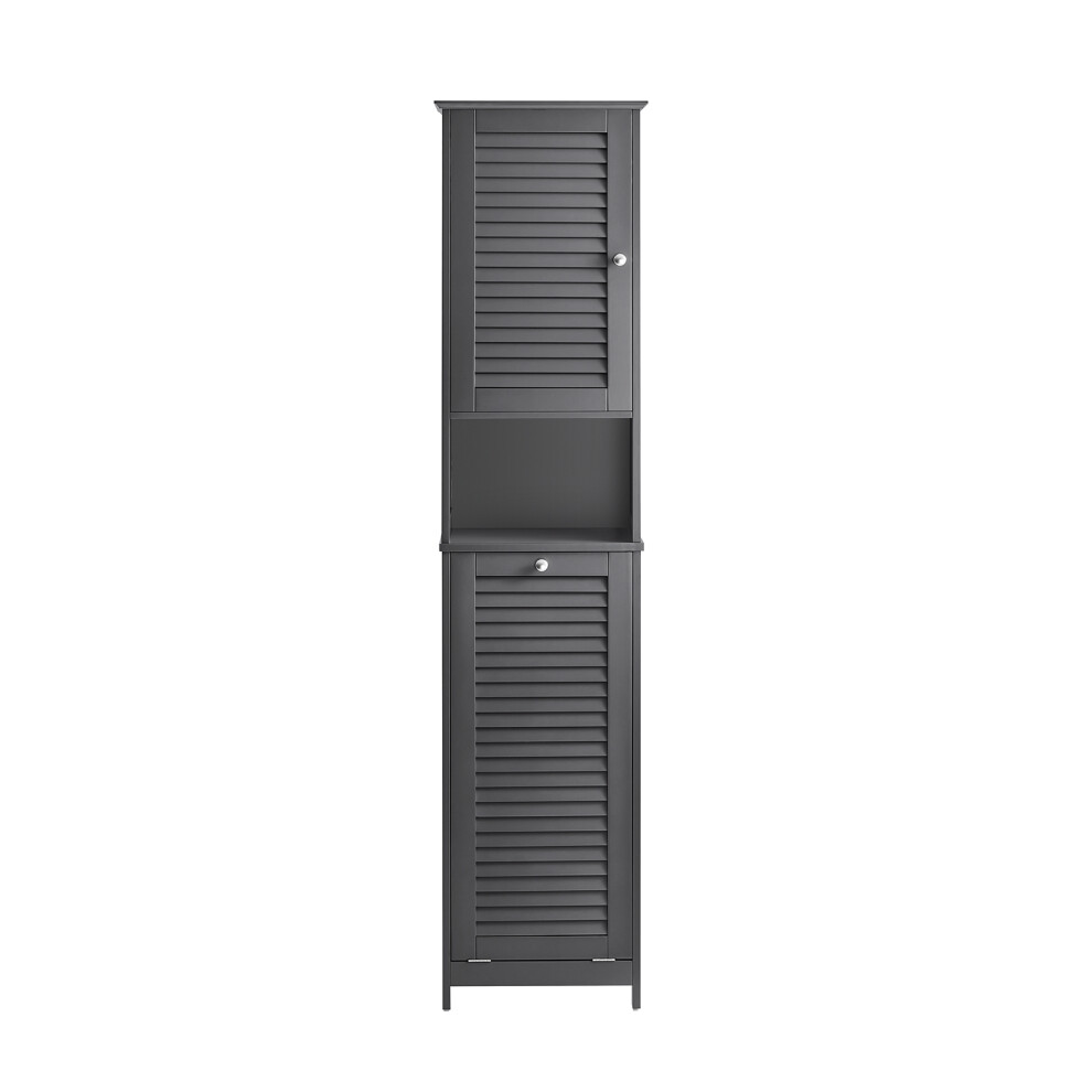 SoBuy Bathroom Cabinet Laundry Basket Gray