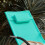 SoBuy Sedia a Dondolo da Giardino Blu Pavone 4