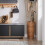 SoBuy Πάγκος Εισόδου Γκρι 90x34x46cm με 2 Ντουλάπια 6