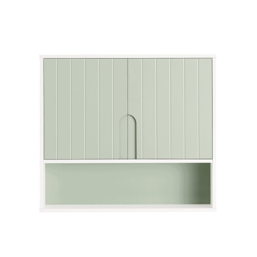 SoBuy Επίτοιχο Ντουλάπι Πράσινο 60x15x54cm 3 Ράφια