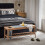 SoBuy Shoe Bench Wood Storage 110x37cm 2